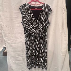 New w/o Tags!  Tommy Hilfiger, Size 14 - Black and White Polka Dot Dress